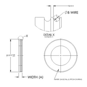 Grooved integral space wound rings for World Model 3000