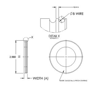 Grooved integral space wound rings for Brute Coiler